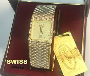 【貨物輸送無料】ウォッチ ルシアンピカールデュフォンテメンズボックスケースタグヴィンテージdufonte swiss by lucien piccard  mens wristwatch watch  box case tags vintage