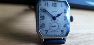 【貨物輸送無料】ウォッチ ヴィンテージアールデコエルギンvintage art deco elgin octagonal watch working
