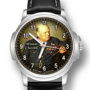 【貨物輸送無料】ウオッチ サーウィンストンチャーチルメンズリストウォッチクリスマスパーソナライズsir winston churchill mens wrist watch christmas gift engraved personalised