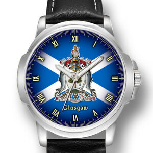 【送料無料】腕時計　グラスゴーシティコートオブアームズスコットランドメンズクリスマスベストglasgow city coat of arms scotland mens gents wrist watch christmas best gift