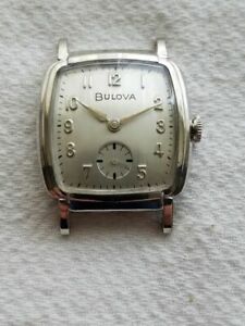 【貨物輸送無料】ウォッチ ホワイトケースヴィンテージブローバselling a used vintage bulova senator j wrist watch インチ a 10k white rgp case 1962