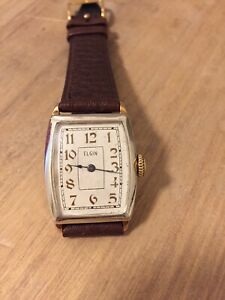 【貨物輸送無料】ウォッチ エルギントーンホワイトローズゴールドメンズ1917 elgin 2tone 14k white amp; rose gold filled 15j mens wristwatch bin 165
