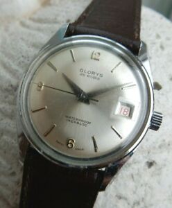 【送料無料】腕時計 グローリーズオロロギモントルウォッチヴィンテージアンニglorys automatic date orologio montre uhr vintage anni 60 cal eta 2452|hokushin