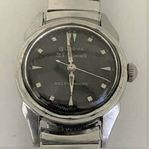 【貨物輸送無料】ウォッチ ヴィンテージブローバセルフウィンドウォッチstunning vintage 1957 bulova 23 jewels self wind watch