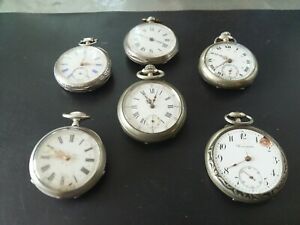 【貨物輸送無料】ウオッチ ロトディオロロギオディタスカダリパレレオパーリカビlotto di 6 orologio di tasca 地方検事 riparare o per ricambi