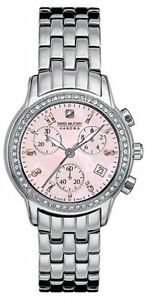 【貨物輸送無料】ウォッチ スイスハノワクロノグラフクリスタルピンクウォッチswiss military hanowa womens 06700204010 chronograph crystals pink mop watch