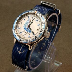 【貨物輸送無料】ウォッチ ボストークアンフィビアバイカルベゼルダイブウォッチvostok amphibia sailboat baikal bezel dive watch, , boxed, uk seller