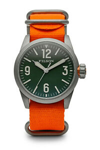 【送料無料】腕時計 タグメンズスイスクォーツカジュアルフィールドウォッチオレンジストラップ with tags mens swiss quartz casual field watch 41mm orange strap msrp 350|hokushin