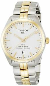 【貨物輸送無料】ウオッチ メンズクォーツツートンウォッチtissot pr 100 mens quartz twotone watch  t1014512203100