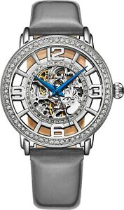 【貨物輸送無料】ウォッチ スチュリングスケルトンドレスレザーウォッチstuhrling womens  3941 automatic self wind 38粍 skeleton dress leather watch