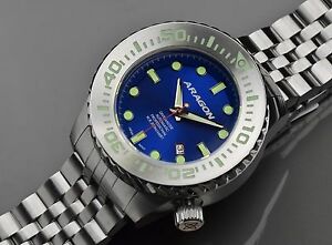 【貨物輸送無料】ウオッチ アラゴンダイブマスターaragon a254blu divemaster evo automatic 50粍