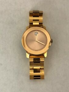 【貨物輸送無料】ウオッチ モバドボールドローズゴールドトーンステンレススチールウォッチmovado bold rose gold tone 36粍 stainless steel watch mb013346311