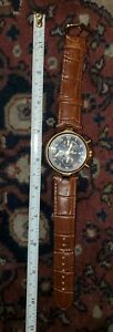 【貨物輸送無料】ウオッチ メンズスタウアーカレンダーmens 5 気圧 14685 moon phase stauer automatic calendar wrist watch day date month