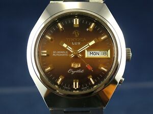 【貨物輸送無料】ウォッチ ヴィンテージレトロスイストレッサラックスクリスタルvintage retro swiss tressa lux crystal automatic watch 1970s nos cal as 5206