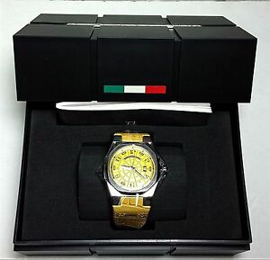 【送料無料】腕時計　ィチーナデルテンポウォッチイタリアタグイエローレザーicina del tempo watch with tag yellow leather made in italy authentic｜hokushin