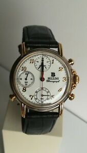 【送料無料】腕時計 ベッリーニクロノグラフアルクアルツォコンシントゥリーノネロインペッレbellini chronograph al quarzo? con cinturino nero in pelle|hokushin