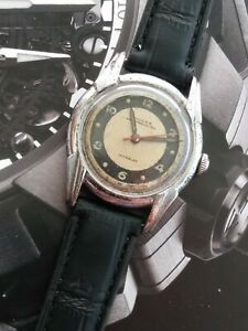 【送料無料】腕時計　メンズエニカルミリタリーツートーンジュエルスイスラグwwii mens enicar military two tone 17 jewels swiss made fancy lug wristwatch