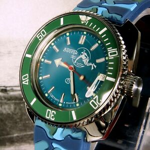 【送料無料】腕時計 ボストークアンフィビアスキューバデュードカスタムオートダイブウォッチvostok amphibia scuba dude custom auto dive watch, , boxed, uk seller