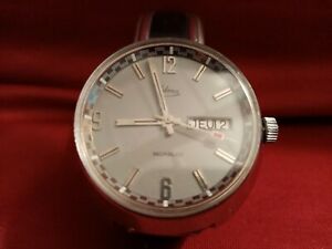 【貨物輸送無料】ウオッチ エドマモントレヴィンテージデタイプステンレスメカニックインカブロックedma montre vintage de type stainless steel mecanique incabloc