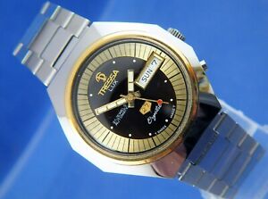 【貨物輸送無料】ウォッチ トレッサラックスクリスタルスイスヴィンテージレトロtressa lux crystal automatic watch swiss 1970s vintage nos cal as 52061 retro