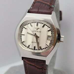 【貨物輸送無料】ウオッチ ヴィンテージウィットナウアーメンズスイスvintage wittnauer c11銀 mens automatic watch date swiss made 1970s