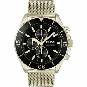 【貨物輸送無料】ウォッチ ヒューゴボスメンズゴールドクロノウォッチデル hugo boss mens 1513703 gold chrono watch  2 years warranty next day del