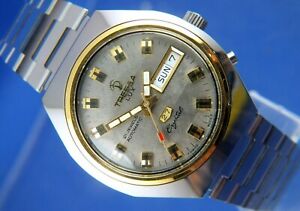【貨物輸送無料】ウォッチ トレッサラックスクリスタルスイスヴィンテージレトロtressa lux crystal automatic watch swiss 1970s vintage nos cal as 5206 retro