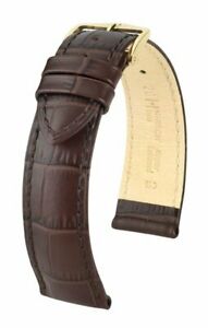 【送料無料】腕時計　ディアデュークブラウンストラップサイズhirsch duke 18 mm brown watch strap, size m