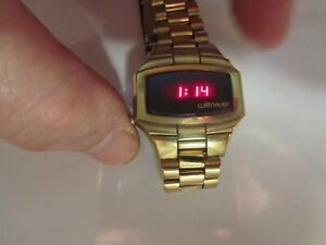 【送料無料】腕時計　ヴィンテージウィットナウアーゴールドエレクトロプレートメンズvintage wittnauer 14k gold electroplate mens led wrist watch runs rare｜hokushin