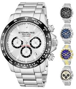 【送料無料】腕時計　スチュリングメンズスポーツフォーミュラステンレスクロノグラフウォッチstuhrling 891 mens sport formula i stainless steel chronograph watch｜hokushin