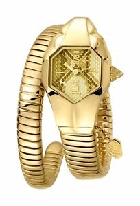 【送料無料】腕時計　ジャストカヴァッリゴールドステンレスjust cavalli womens jc1l001m0125 jc dna gold ip stainless steel wristwatch｜hokushin