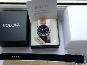 【送料無料】腕時計 ブローバミリタリータイプウォッチボックスタグマヌエルミントコンbulova 262khz military type watch 96b230 boxed tag manuel two natos mint con