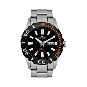 【送料無料】腕時計　オロロギオドレータシントゥリーノロレンツアッチャイオネロサブorologio automatico cinturino lorenz shark 30107aa acciaio nero sub 200mt｜hokushin