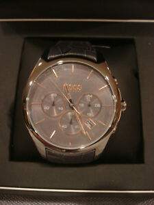 【送料無料】腕時計　ヒューゴボスオニクスクロノグラフクロックエンボスレザーウォッチブランドhugo boss onyx chronograph croc embossed leather watch 1513366 brand nwt