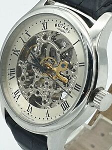 【送料無料】腕時計　ロータリースケルトンボックスrotary skeleton wrist watch automatic box and papers circa 2000 36,387円