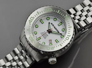 【送料無料】腕時計　アラゴンダイブマスターaragon a254wht divemaster evo automatic 50mm