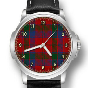 【送料無料】腕時計　ロバートソンスコティッシュクランタータンメンズrobertson scottish clan tartan mens wrist watch birthday wedding gift engraved