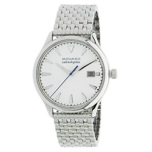 【送料無料】腕時計　モバドホワイトクォーツウォッチmovado 3650045 womens heritage white quartz watch