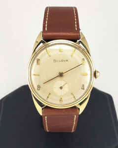 【送料無料】腕時計　ヴィンテージブロバプレジデントvintage 1958 bulova president cat ear watch