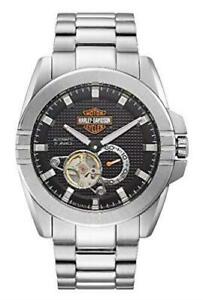 【送料無料】腕時計　ハーレーダビッドソンメンズステンレススチールharley davidson 76a166 mens stainless steel automatic watch rrp ￡21900 42,237円