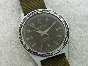 【送料無料】腕時計　ヴィンテージマーキュリーベゼルスチールスイスサービスvintage mercury gmt rotating bezel steel swiss made watch fully serviced 63,980円