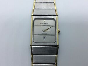 【送料無料】腕時計　ブッカータンクスイスクォーツウォッチレアモデルbucherer 14k amp; ss tank swiss quartz watch ref 256501 rare model
