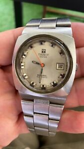 【送料無料】腕時計　レアヴィンテージティソットシデラルオートマチックオロロジオアルジェントデータrare vintage tissot sideral automatic orologio quadrante argento data 63,980円