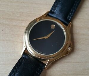 【送料無料】腕時計　メンズゴールドメッキモバドクォーツmens gold plated movado quartz wrist watch