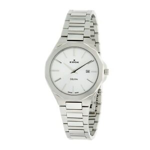 【送料無料】腕時計　ドルフィンシルバークォーツウォッチedox 57005 3m ain womens delfin silver quartz watch