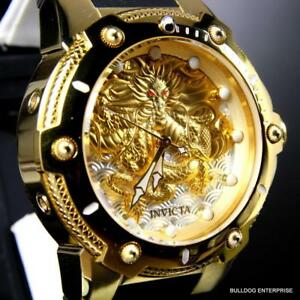 【送料無料】腕時計　メンズインビクタボルトドラゴンゴールドメッキホワイトシリコーンウォッチmens invicta bolt dragon automatic gold plated white 52mm silicone watch