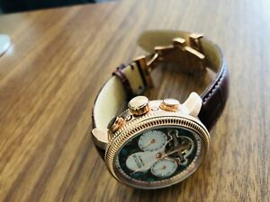 【送料無料】腕時計　ヘリターオーラメンズレザーローズゴールドウォッチlimited edition heritor automatic aura mens leather rose gold watch