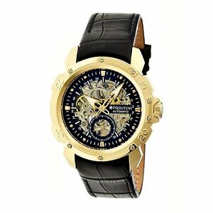 【送料無料】腕時計　ヘリターメンズカーターカンラッドイエローゴールドスケルトンウォッチ heritor hr2505 mens carter canrad yellow gold automatic skeleton watch 50m｜hokushin