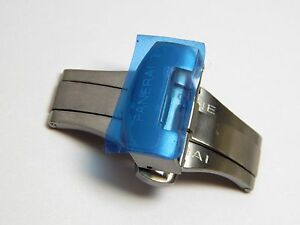 【送料無料】腕時計　ステンレスオーバーウォッチクラスプボタンstainless steel replacement panerai fold over watch clasp w push button 22mm