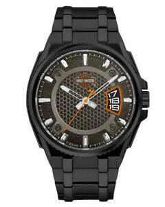 【送料無料】腕時計　ハーレーダビッドソンメンズバーシールドスチールウォッチharley davidson 78b151 mens bar amp; shield dimensional steel watch rrp ￡25900